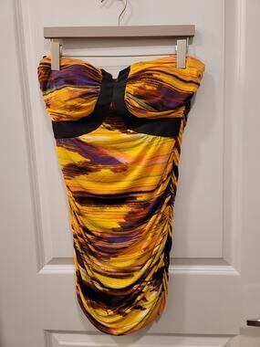 Rampage Y2K Yellow Strapless Dress